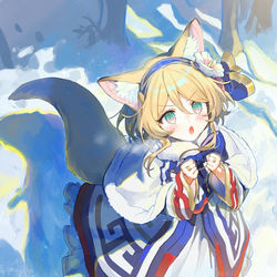 This is a pixiv picture whose title is 蒼泉むくげちゃん🦊❄.