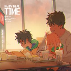 This is a pixiv picture whose title is Happy Meal Time.