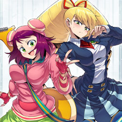 This is a pixiv picture whose title is ミソラと委員長.