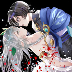 This is a pixiv picture whose title is 放浪者とナヒーダ詰め 9.