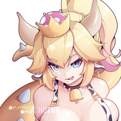 This is a pixiv picture whose title is Bowsette cowsuit.