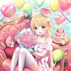 This is a pixiv picture whose title is 憩居ももあ誕生日イラスト2023.