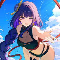 This is a pixiv picture whose title is Raiden Shogun.