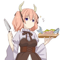 This is a pixiv picture whose title is 料理の技をコピーしたリーニエちゃんを描きました.