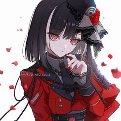 This is a pixiv picture whose title is 「あら、わたくしに何か……？」.