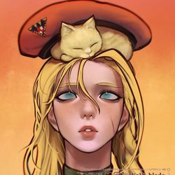This is a pixiv picture whose title is キャミィと猫.