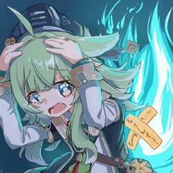This is a pixiv picture whose title is 😭.