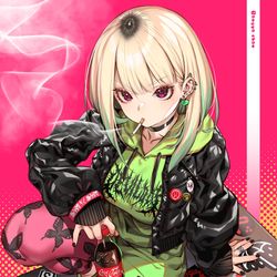 This is a pixiv picture whose title is バンギャちゃん🤘.