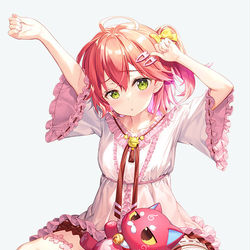 This is a pixiv picture whose title is さくらみこちゃん お部屋ver..