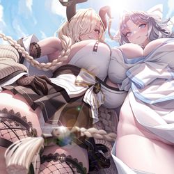This is a pixiv picture whose title is アズールレーンx閃乱カグラ.