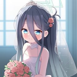 This is a pixiv picture whose title is 「はい！アリスは先生と結婚します！」.