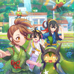 This is a pixiv picture whose title is キタカミの里 OWO.