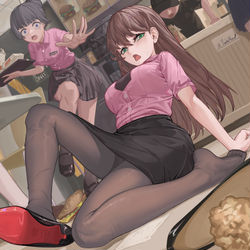 This is a pixiv picture whose title is 転んだ！！！！.