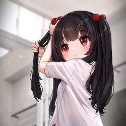 This is a pixiv picture whose title is Lulla before leaving the room.