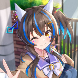 This is a pixiv picture whose title is 勘違い男子量産系ギャル.