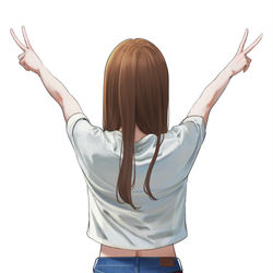 This is a pixiv picture whose title is peace&hip.