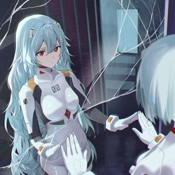 This is a pixiv picture whose title is 綾波レイ　　１０４日目.