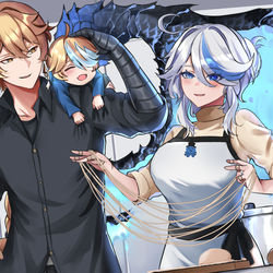 This is a pixiv picture whose title is Aether & Furina 2.