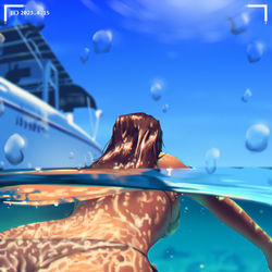 This is a pixiv picture whose title is 水と空.
