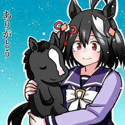 This is a pixiv picture whose title is 引退するイクイノックスを労うキタちゃん.