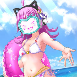 This is a pixiv picture whose title is 璃奈ちゃんビキニでにっこりん☆.