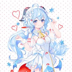 This is a pixiv picture whose title is 甘雨ちゃんお誕生日！.