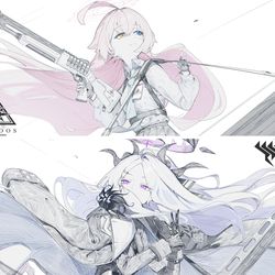 This is a pixiv picture whose title is BlueArchive_Hina & Hoshino.