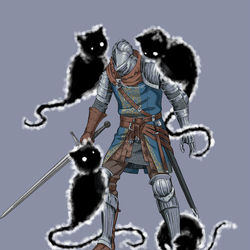 This is a pixiv picture whose title is 追い払えない.