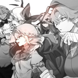 This is a pixiv picture whose title is 紅魔館総動員.