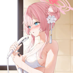 This is a pixiv picture whose title is シャワー水着ミモリちゃん.
