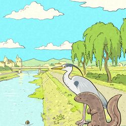 This is a pixiv picture whose title is かも川.