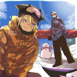 This is a pixiv picture whose title is ジャズリド｜コラボカフェ❄️😈✨.