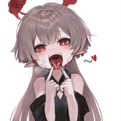 This is a pixiv picture whose title is 송곳니.