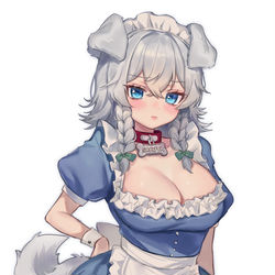 This is a pixiv picture whose title is 犬咲夜🐾.