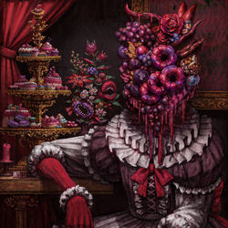 This is a pixiv picture whose title is 肖像 〜Sweets persona〜.