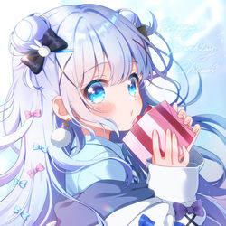 This is a pixiv picture whose title is チノちゃん誕生日おめでとう🎀💙✨.