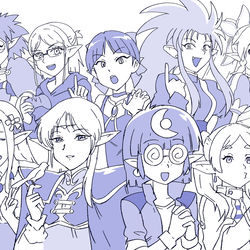 This is a pixiv picture whose title is スーパー長耳大戦.