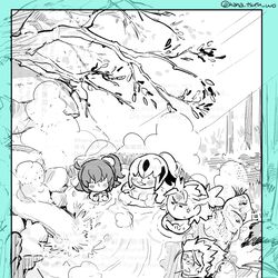This is a pixiv picture whose title is 【ちょい軽めネタバレ】超五稜郭ここすき（軽めの幻覚.