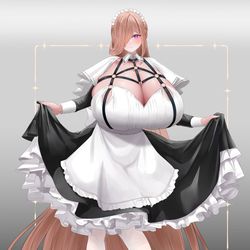 This is a pixiv picture whose title is ハーネスメイドマリアちゃん.