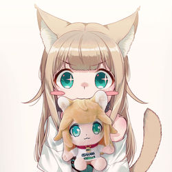 This is a pixiv picture whose title is きなこぬいぐるみ🐈.
