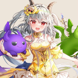 This is a pixiv picture whose title is 「笑顔の姫君」.