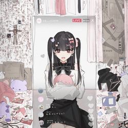 This is a pixiv picture whose title is 最後の配信.