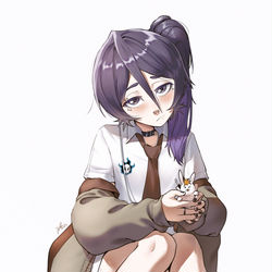 This is a pixiv picture whose title is 🐰Rukia Schoolgirl.