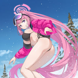 This is a pixiv picture whose title is Winter Swimsuit Eimi~.