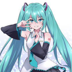 This is a pixiv picture whose title is ミク.