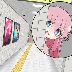 This is a pixiv picture whose title is 8番出口.
