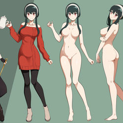This is a pixiv picture whose title is ヨル・フォージャーの設定画っぽいの.