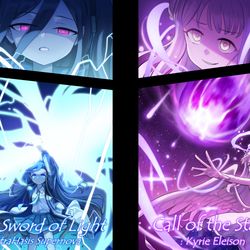 This is a pixiv picture whose title is ARIS(KEY) vs MIKA.
