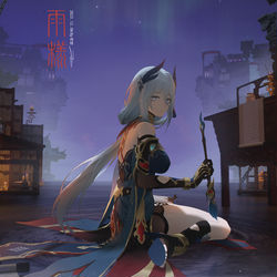 This is a pixiv picture whose title is 忙里偷闲，摸张寒鸦.