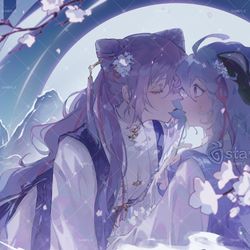 This is a pixiv picture whose title is 甘晴.